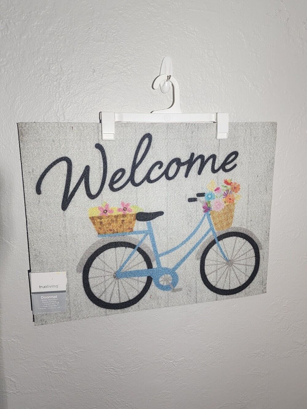 True Living Welcome/Floor/Door Mat 18” x 24” Indoor/Outdoor Water Absorbent NEW